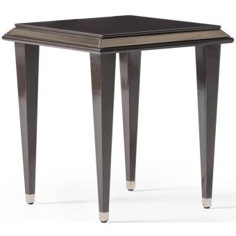 AICO Michael Amini Lousanne Side Table - Glossy Mocha Sand