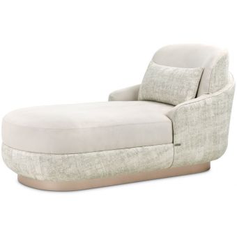 AICO Michael Amini Aurora Chaise Quarry - Moonlight