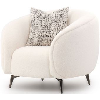 AICO Michael Amini Noir Chair Marshmallow - Black Nickel