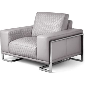 AICO Michael Amini Mia Bella Gianna Chair Half Light Gray