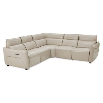 AICO Michael Amini Mia Bella Verona 5pc Sectional Set in Light Gray