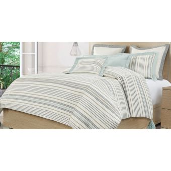 AICO Michael Amini Max 7pc Queen Duvet Set - Natural
