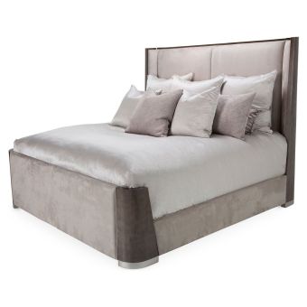 AICO Michael Amini Roxbury Park Cal. King Dual-Panel Bed in Slate