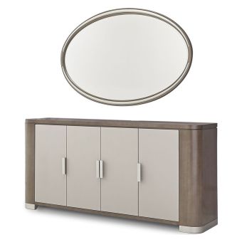 AICO Michael Amini Roxbury Park Sideboard with Mirror in Slate