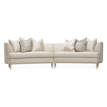 AICO Michael Amini Malibu Crest 2-Piece Sofa in Chardonnay