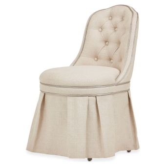 AICO Michael Amini Villa Cherie Hazelnut Tufted Vanity Chair