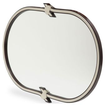 AICO Michael Amini Paris Chic Wall Mirror in Espresso