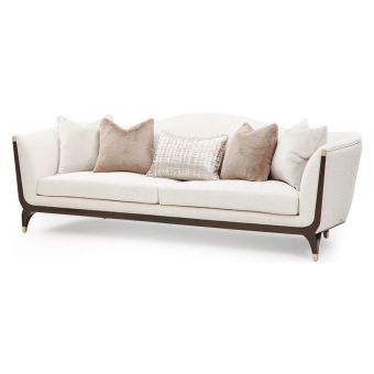 AICO Michael Amini Paris Chic Sofa Cremini in Espresso