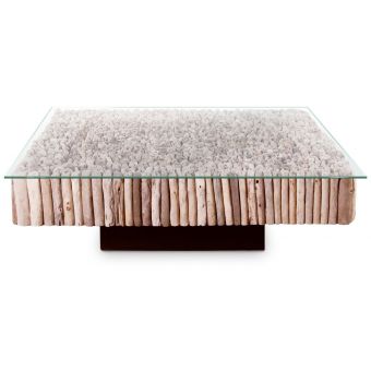 Phillips Collection Manhattan Coffee Table, Square, with Glass
