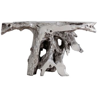 Phillips Collection Brivo Freeform Console Table, Silver Leaf