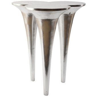Phillips Collection Butterfly Bar Table, Silver Leaf
