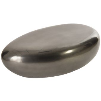Phillips Collection River Stone Coffee Table, Liquid Silver, Small
