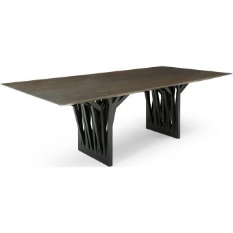 Uultis Radi 98" Dining Table MH9021 077-Black 127-Dark Oak