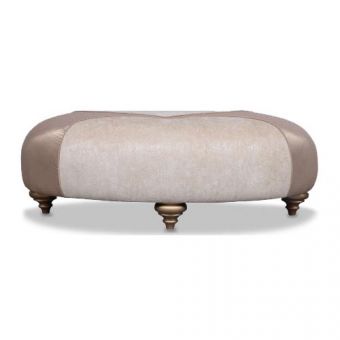 AICO Michael Amini Studio Camelia Oval Cocktail Ottoman (CL1A) - CLEARANCE SALE