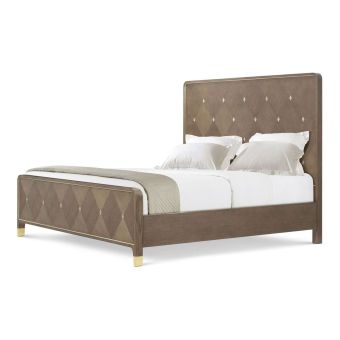 Theodore Alexander Judith Leiber King Bed in Mink