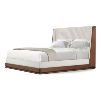 Theodore Alexander Coronet Walnut Channel Bed