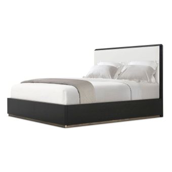 Theodore Alexander Spencer St. James Upholstery US King Bed in Onyx