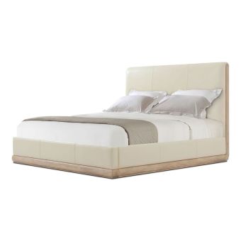 Theodore Alexander Repose Upholstered Cali King Bed in Grey Oak