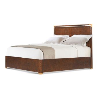Theodore Alexander Kesden Wood Cal King Bed in Pyramid Brown