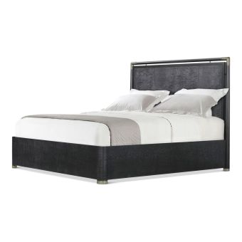 Theodore Alexander Kesden Wood Cal King Bed in Silent Black