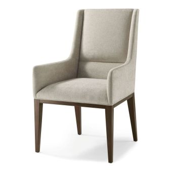 Theodore Alexander Lido Upholstered Dining Arm Chair in Bistre