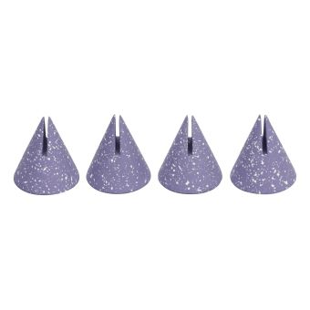 TOV Furniture Gabby Speckled Purple Cone Card Holder - Set of 4