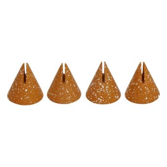 TOV Furniture Gabby Speckled Terracotta Cone Card Holder - Set of 4