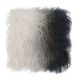 TOV Furniture Tibetan Sheep Pillow White To Black