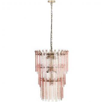 TOV Furniture Hampshire Acrylic 3-Tier Chandelier - Pink