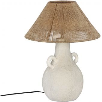 TOV Furniture Lalit Ceramic Table Lamp - Natural & White