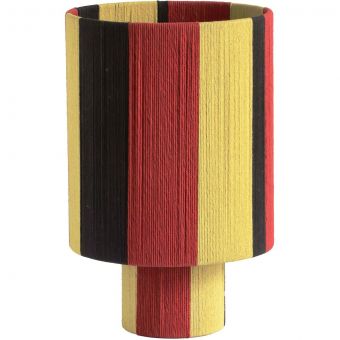 TOV Furniture Guinevere Striped Cotton Table Lamp - Red and Yellow