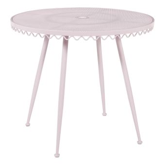 TOV Furniture Erica Pink Wrought Iron Outdoor Cafe Table