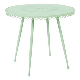TOV Furniture Erica Mint Green Wrought Iron Outdoor Cafe Table