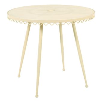 TOV Furniture Erica Cream Wrought Iron Outdoor Cafe Table