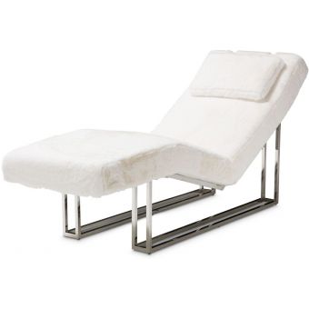 AICO Michael Amini Trance Astro Faux Fur Chaise