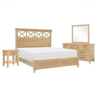 Legacy Classic Trisha Yearwood XXX's and OOO's Panel Bedroom Set in Amber, King