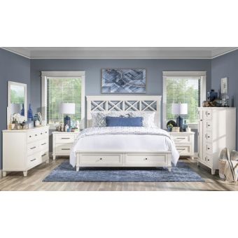 Legacy Classic Trisha Yearwood XXX's and OOO's Panel Bedroom Set with Storage Footboard in Cotton, Queen