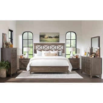 Legacy Classic Trisha Yearwood XXX's and OOO's Panel Bedroom Set in Cocoa, King