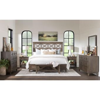 Legacy Classic Trisha Yearwood XXX's and OOO's Panel Bedroom Set with Storage Footboard in Cocoa, Cal King