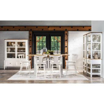 Legacy Classic Trisha Yearwood XXX's and OOO's Counter Height Dining Set in Amber and Cotton