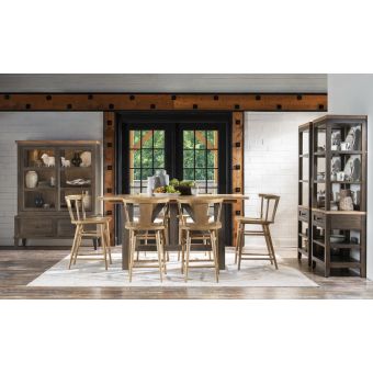 Legacy Classic Trisha Yearwood XXX's and OOO's Counter Height Dining Set in Amber and Cocoa