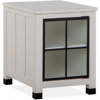 Magnussen Harper Springs Chairside End Table in Silo White