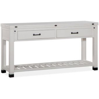 Magnussen Harper Springs Flip Top Sofa Table in Silo White