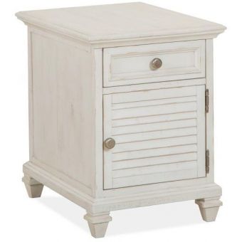 Magnussen Newport Chairside End Table in Alabaster