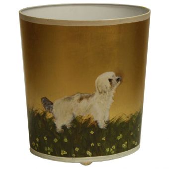 Worlds Away Bichon Yorkie Wastebasket