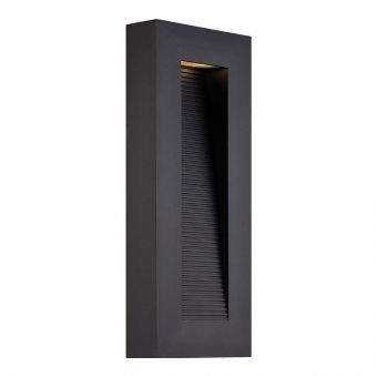 Modern Forms Urban 16" LED Outdoor Wall Sconce Light 3000K in Black