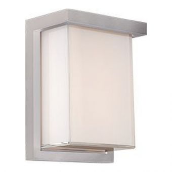 Modern Forms Ledge 8" LED Outdoor Wall Sconce 3000K in Brushed Aluminum