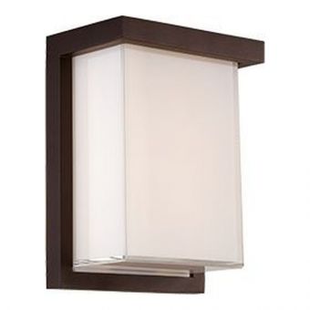 Modern Forms Ledge 8" LED Outdoor Wall Sconce Light 3000K in Bronze