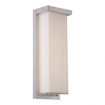 Modern Forms Ledge 14" LED Outdoor Wall Sconce 3000K in Brushed Aluminum