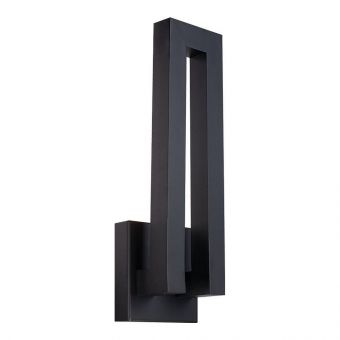 Modern Forms Forq 18" LED Outdoor Wall Sconce Light 3000K in Black